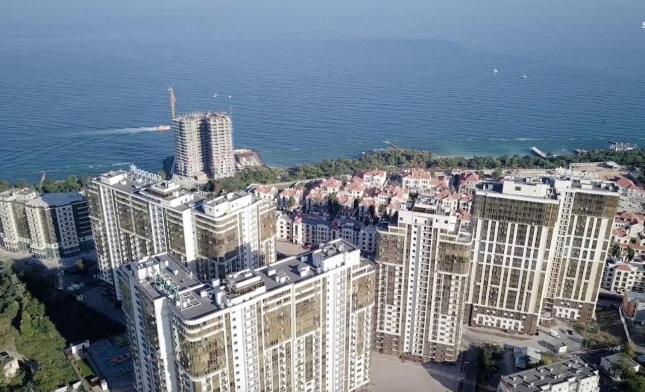 Аркадия Студия С Балконом Частичный Вид Моря Первая Линия От Моря Odessa Exterior foto