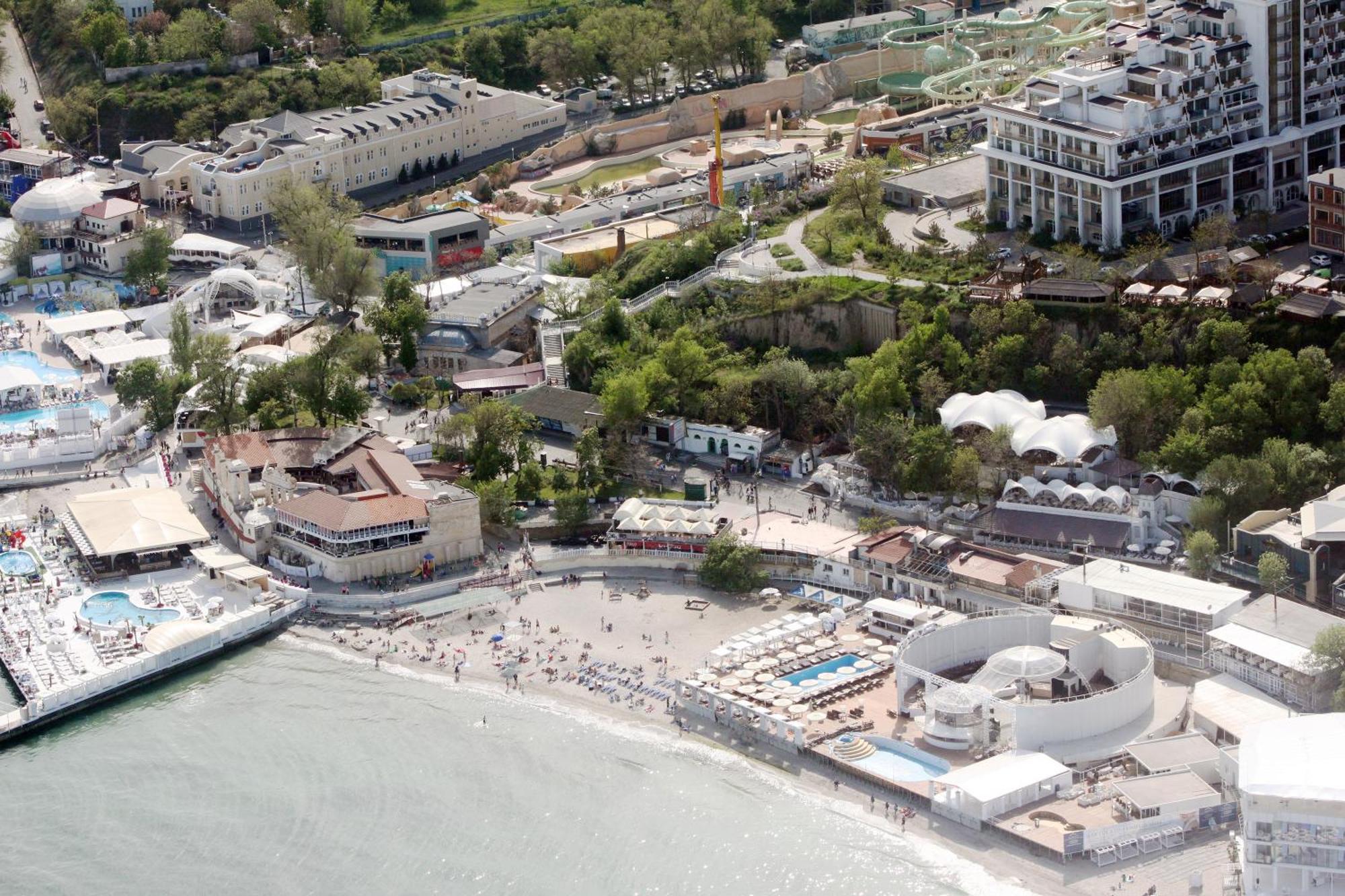 Аркадия Студия С Балконом Частичный Вид Моря Первая Линия От Моря Odessa Exterior foto