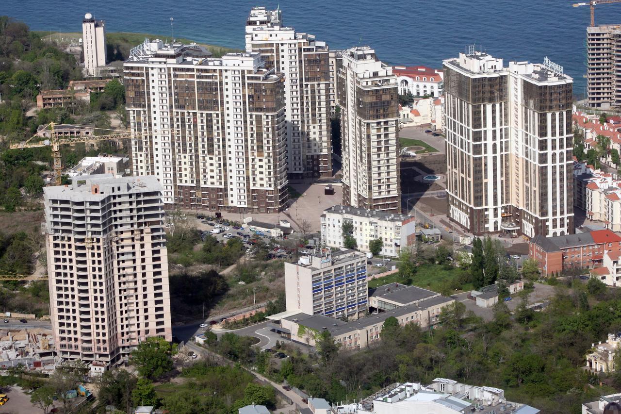 Аркадия Студия С Балконом Частичный Вид Моря Первая Линия От Моря Odessa Exterior foto